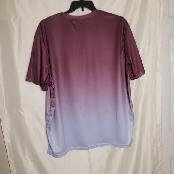 Men's 3XL Red to Gray Fade Graphic Tee - Excellent Condition - Picture 7 of 11